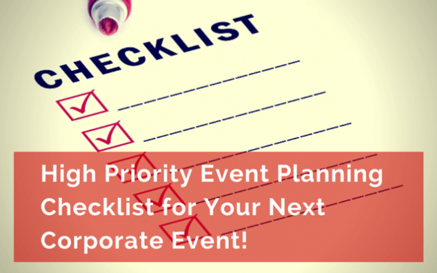 High Priority Event Planning Checklist
