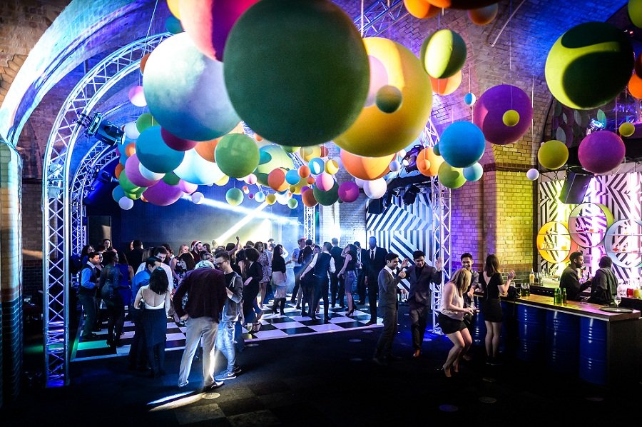 Old billingsgate vaults people dancing