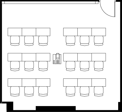 Classroom style event room layouts