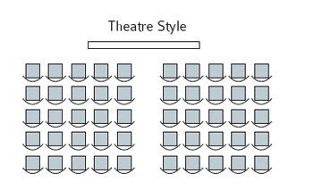 Theatre style event room layouts